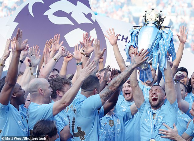 Man City won four titles in a row, becoming the first team in English top flight history to do so