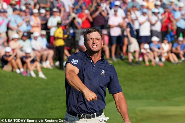 Bryson DeChambeau was praised as 'man of the people' during the PGA Championship