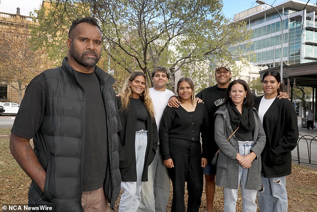 Byron Pickett (pictured with his family outside an Adelaide court this week) has spoken about his heartbreaking financial struggles since retiring