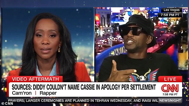 CNN host Abby Phillip appeared embarrassed after rapper Cam'ron's disastrous interview to discuss Diddy abusing Cassie Ventura video