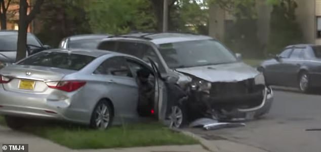 A pair of Milwaukee car thieves vandalized a vehicle during a TV interview before the driver fled the scene, leaving his injured friend behind