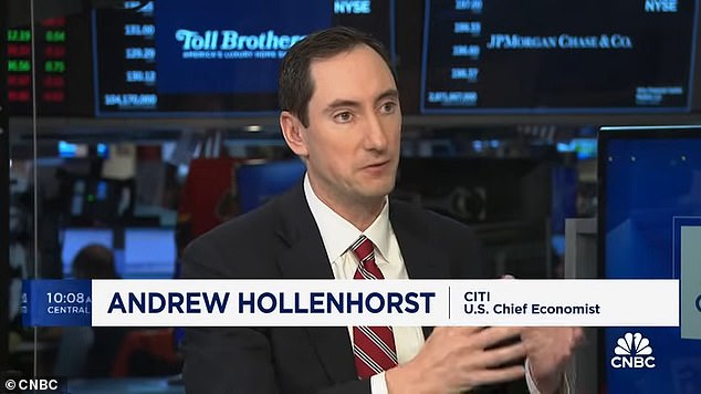 Citigroup's top economist Andrew Hollenhorst has warned of how a deteriorating labor market is showing cracks in the US economy