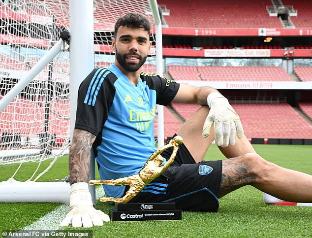 Raya won the Premier League's Golden Glove award this season after keeping 16 clean sheets