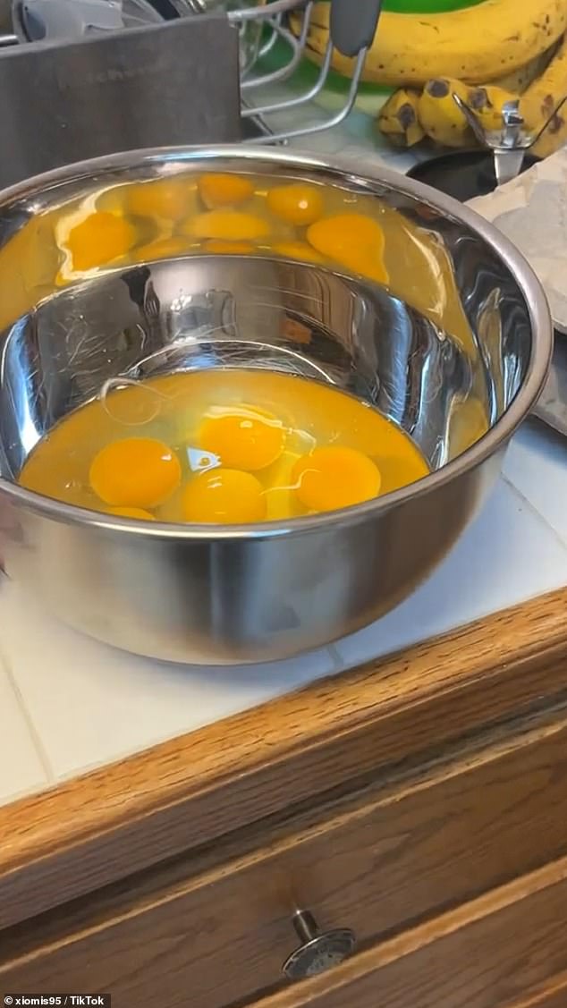 A Costco shopper from Oregon known as @xiomis95 on TikTok posted a video two days ago after cracking an egg and discovering a roundworm in her bowl