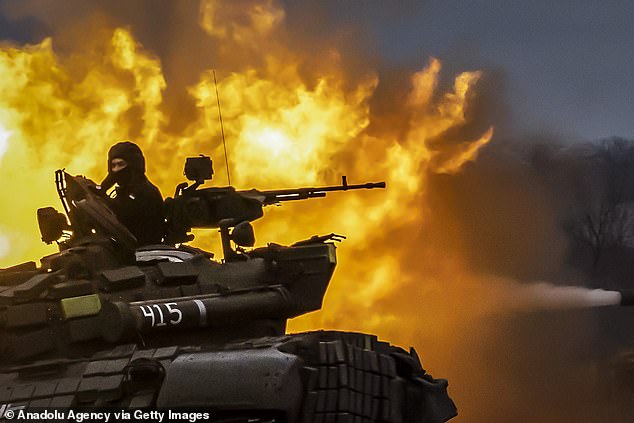 We in the West must take some responsibility for this growing war-weariness.  Pictured: a Ukrainian soldier and tank