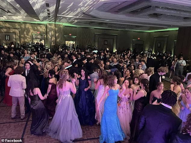 Tickets for the event quickly sold out within a few days, infuriating seniors in particular, as their senior dues included the cost of tickets to the ball.  Pictured: Midlothian High School's 2023 prom