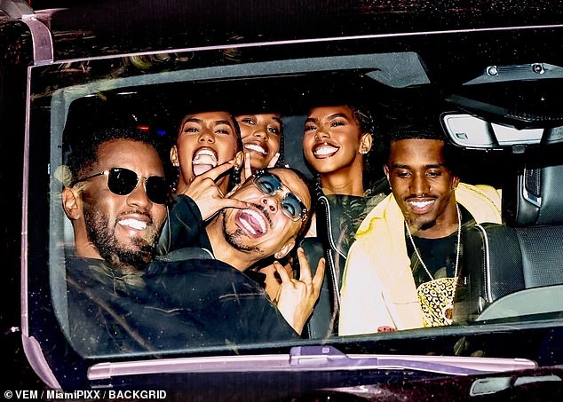 Diddy, 54, and his family put on a united front as they stepped out in Miami on Saturday night for dinner at upscale restaurant Mr.  Chow