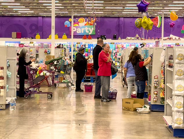 Loyal shoppers were seen flooding 99 Cents Only stores in April as the chain prepared to wind down its operations.  Pictured: A store in Torrance at 5130 W 190th Street