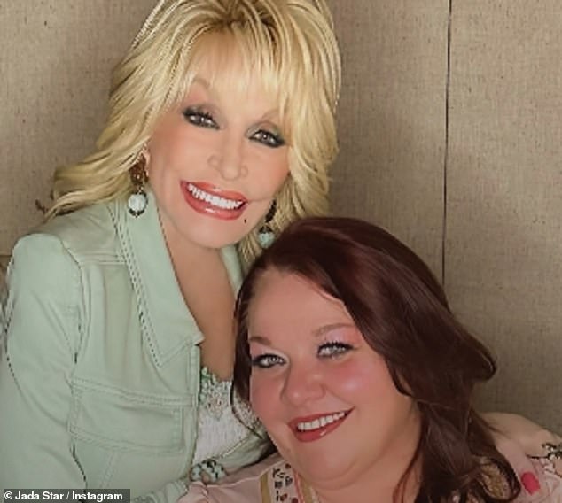 Dolly Parton, 78, is known for her glamorous outfits and niece Jada Star (R) has revealed she has never seen the singer without make-up