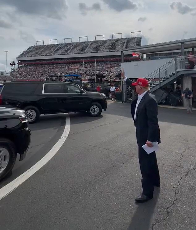 Donald Trump is in town for the Coca-Cola 600 at Charlotte Motorway Speedway