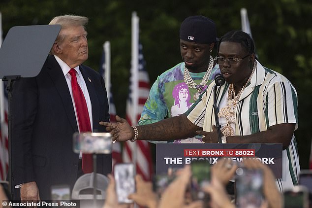 Sheff G and Sleepy Hallow, the two drill rappers who welcomed Donald Trump to the stage at his massive rally in the Bronx on Thursday, are charged as co-conspirators in a 2023 murder case