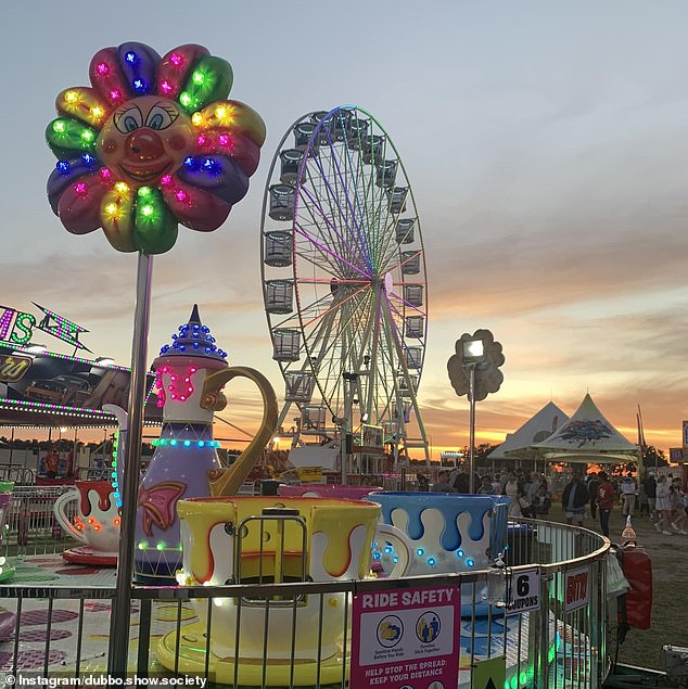 The Dubbo Show, held this weekend at the town's showground in NSW's central west (pictured), was plagued by the threat of knife crime after an anonymous list of children's names, some said to be as young as eight, was was shared with the warning that they would be stabbed if they were present