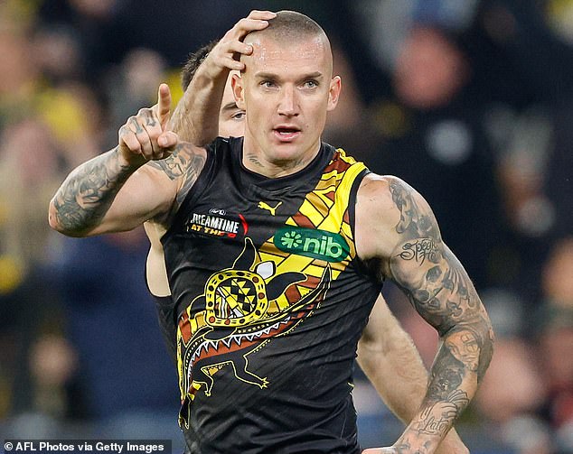 Dustin Martin (pictured) silenced his critics after Richmond's narrow loss to Essendon