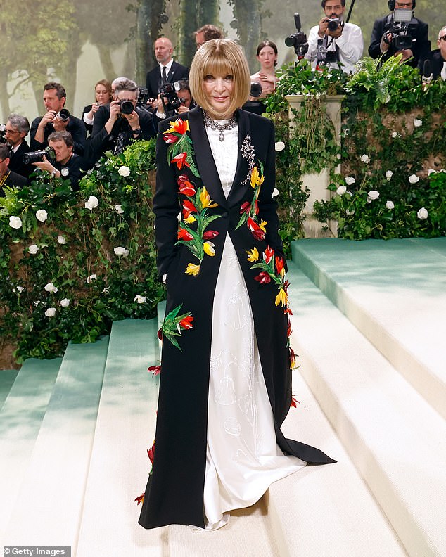 Vogue supremo Dame Anna Wintour at the Sleeping Beauties: Reawakening Fashion event in New York on May 6