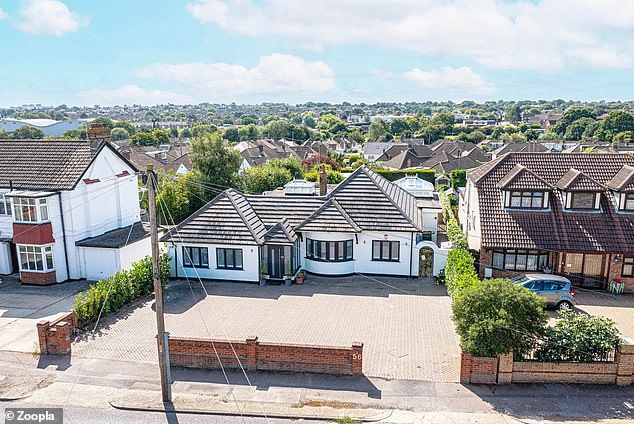 This substantial bungalow in Eastwood, Essex is being sold by agents from Nichel Homes