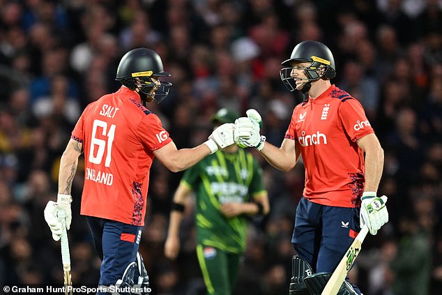 Opening batters Phil Salt and Jos Buttler helped England to a stunning win over Pakistan