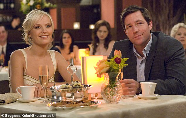 Fans quickly recognized the Swedish actress as a Hollywood star known for her role in 27 Dresses (pictured alongside Edward Burns in the 2008 film)