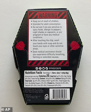 The brand, now owned by the Hershey Company, placed an extensive warning on the coffin-shaped packaging
