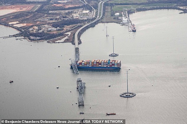 Six members of a roadworks crew were killed on March 26 when a container ship lost power and crashed into one of the bridge's supporting columns.