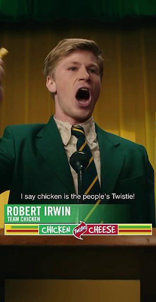 Robert Irwin (pictured) and G Flip have joined forces for the latest Twisties campaign, but not everyone is happy about it