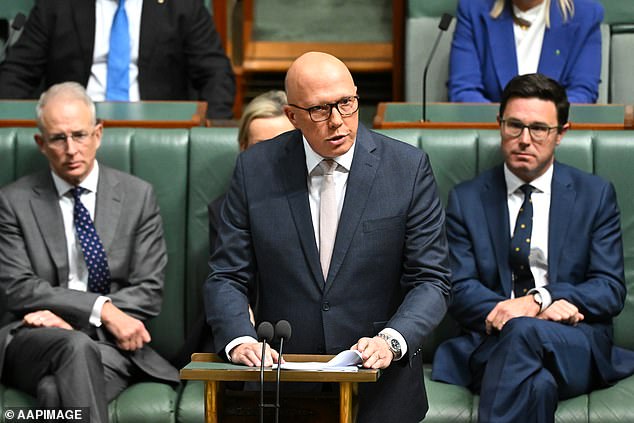 Opposition Leader Peter Dutton gave his response to the federal budget in Parliament on Thursday evening