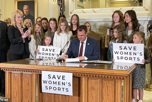 Oklahoma Governor Kevin Stitt banned transgender girls and women from competing on female sports teams in his state in 2022, and more than a dozen states have followed suit