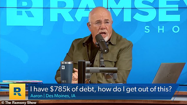 A Midwestern couple told financial advisor Dave Ramsey (pictured) that they make $200,000 a year but are in debt due to 'lifestyle creep'