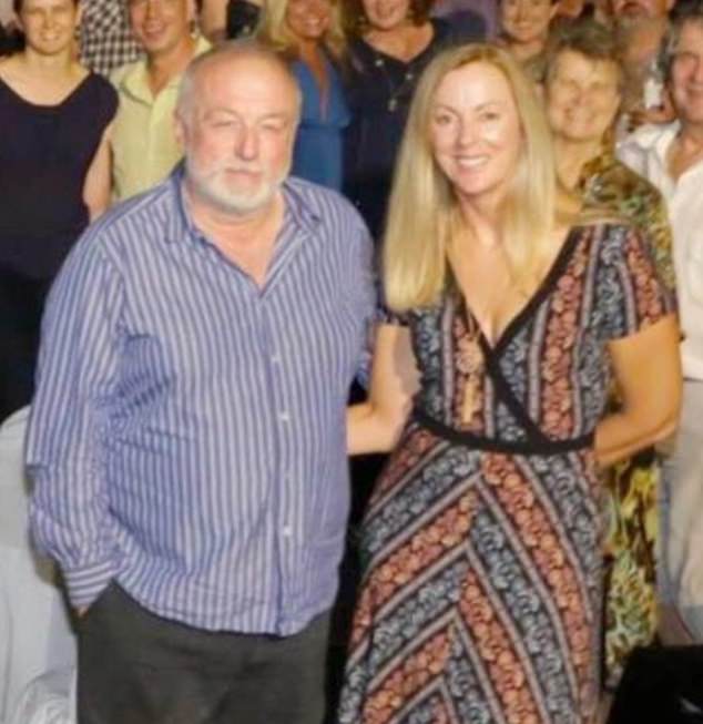 Mark James Bombara was on the hunt for his former partner, Rowena, who was staying with Ms Petelczyc after their bitter divorce (Bombara and Rowena are pictured together)