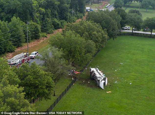 A horror crash in Florida involving a bus left at least eight people dead, eight others in critical condition and at least 37 people hospitalized.