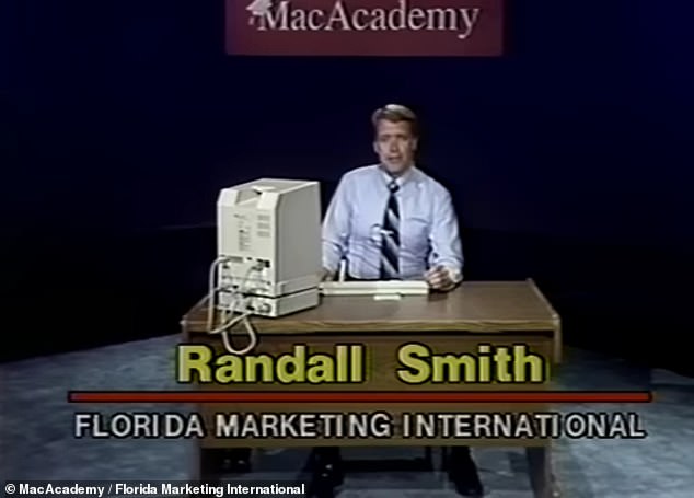 The 1989 video opens with a pulsating '80s electro beat and a spinning floppy disk before cutting to Smith sitting at his desk in semi-darkness.