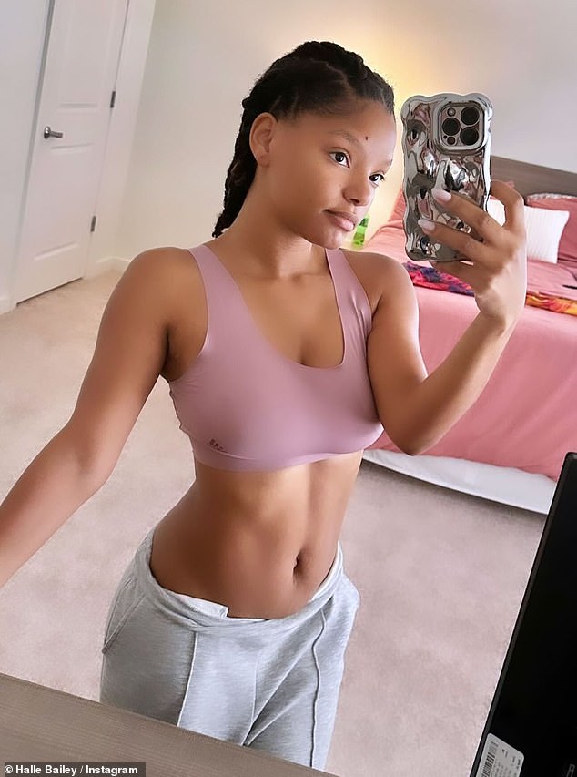 Halle Bailey had her son Halo less than six months ago and today the star of The Little Mermaid looks slimmer and fitter than ever