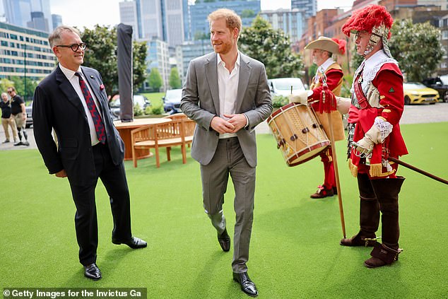 Prince Harry with the Honorable Artillery Company in London