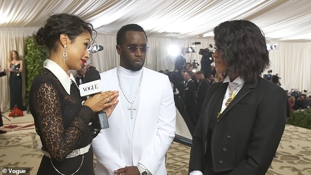 Spooky images of Sean 'Diddy' Combs and his ex-girlfriend Cassie Ventura on the 2018 Met Gala red carpet have resurfaced online