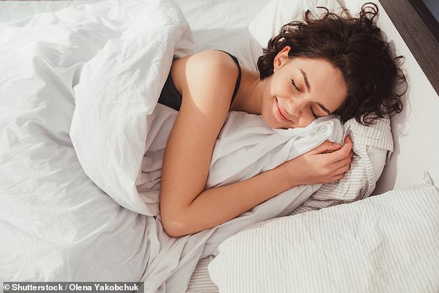 There's nothing better than sleeping in on the weekend.  Now experts have discovered another reason why you should stay in bed – because people who get 'catch-up sleep' are less likely to experience symptoms of depression (file image)