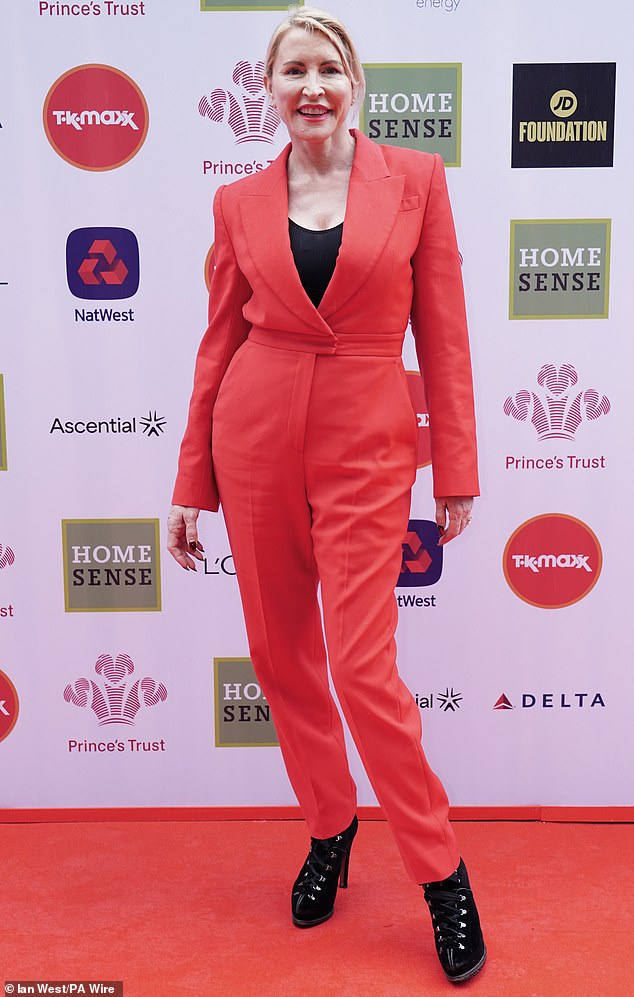 The former model, 56, who was married to Sir Paul McCartney, turned heads at the glitzy event as she stepped out in a striking red jumpsuit