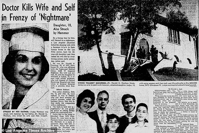 In December 1959, Harold beat his wife to death before attempting to kill his 18-year-old daughter, Judy.