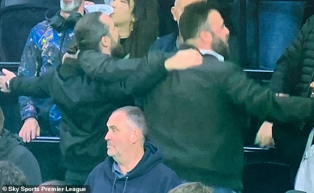 Some Spurs fans have recreated City's Poznan celebrations after the visitors scored their first goal