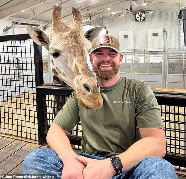 Dr.  Joren Whitley, 34, owns the practice Oklahoma Chiropractic which specializes in spinal manipulation for people and animals of all sizes