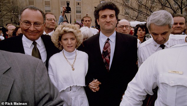 Joey (center right) made headlines in 1992 when Amy, a teenager with whom he began an affair when she was 16, shot his wife, Mary Jo (pictured), in the face