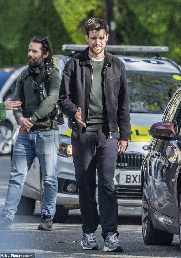 Jack Whitehall was stopped by police on Thursday while filming new psychological thriller series Malice in Stockwell, London