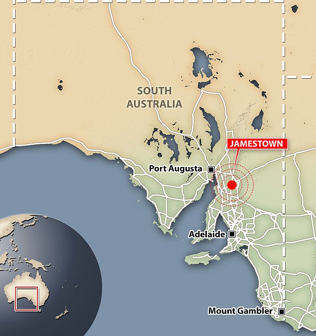 Residents of Jamestown, about 217km north of Adelaide, felt the rumbling around 10.40am on Wednesday