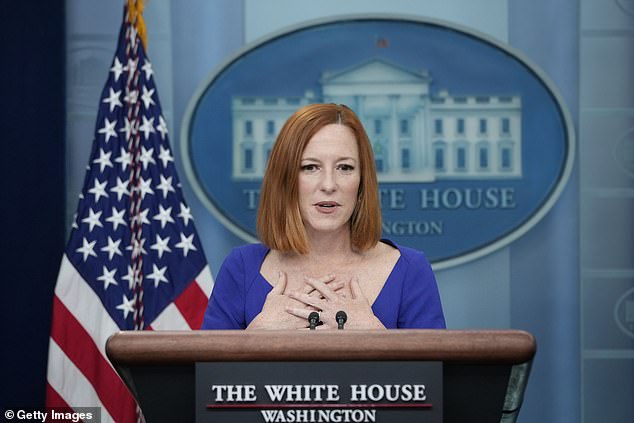 White House Press Secretary Jen Psaki speaks during her final daily press conference at the White House on May 13, 2022