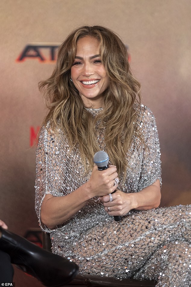 The On The Floor hitmaker, 54, was hit with the hot question on Wednesday during a press conference for her new Netflix film Atlas in Mexico City