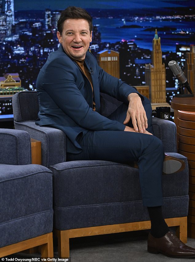 Jeremy Renner revealed he's back to doing some stunt work after his horrific snowplow accident in 2023, while promoting the mayor of Kingstown on a talk show on Wednesday