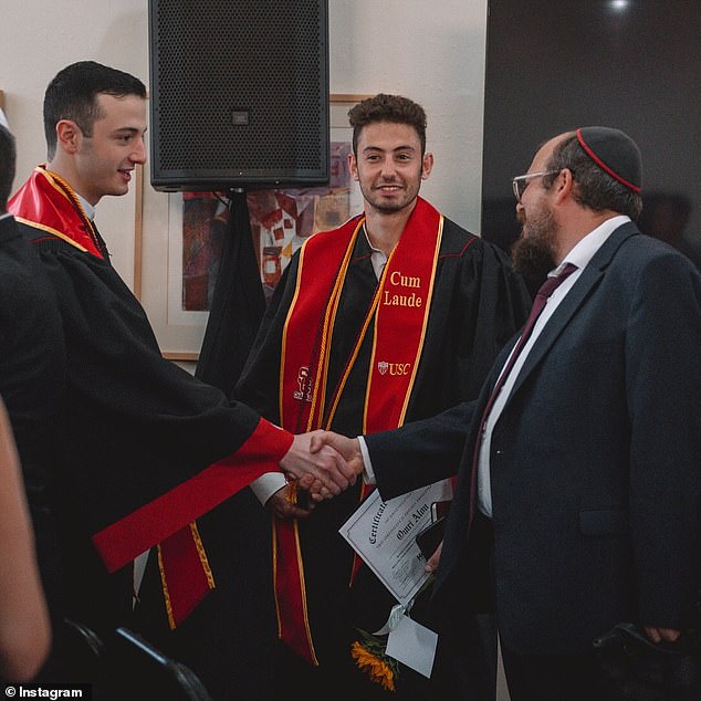 USC Hillel hosted its own graduation ceremony for more than 50 students and their families on Friday, ahead of the smaller stage introductions taking place across the university