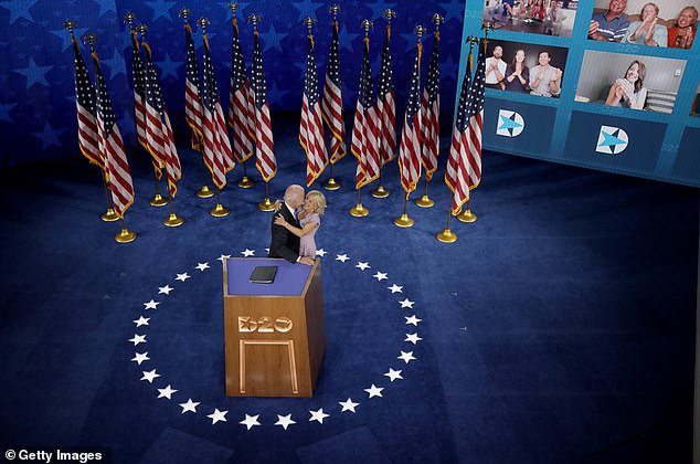 President Joe Biden and first lady Jill Biden attend the 2020 Democratic National Convention, which was held almost entirely virtually.  He will be nominated virtually again due to an in-person convention scheduled after the voting deadline in Ohio