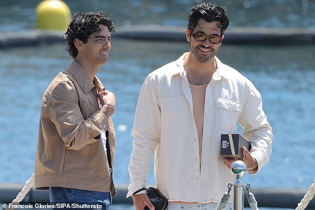 Joe Jonas and his brother Nick enjoyed a boat ride from one event to another as they headed to Monte Carlo Grand Prix training after spending the day at the Cannes Film Festival