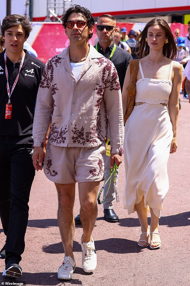 Joe Jonas was spotted with Alexandra Kolasinski at the F1 Monaco Grand Prix in Monte Carlo on Sunday
