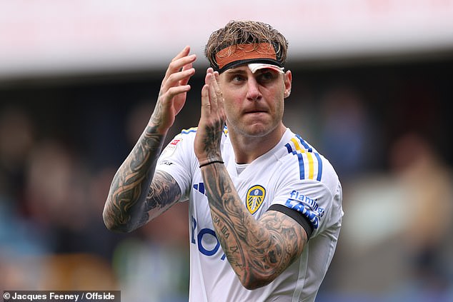 Joe Rodon is certainly not afraid to get stuck as he looks to guide Leeds back to the top