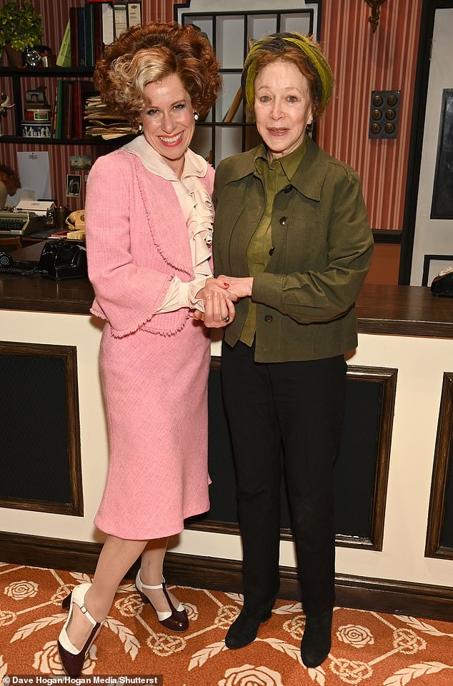 Connie has stayed out of the spotlight in recent years (Connie pictured with Anna-Jane Casey who plays Sybil)